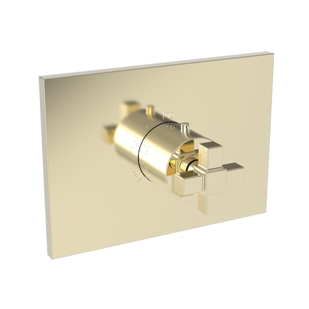 Newport Brass 3/4" Square Thermostatic Trim Plate With Handle in French Gold (Pvd) 3-3154TS-24A